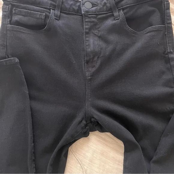 L’Agence Margot High Rise Skinny Jeans Black Size 29 Baddie Edgy Goth Grunge - Picture 9 of 11